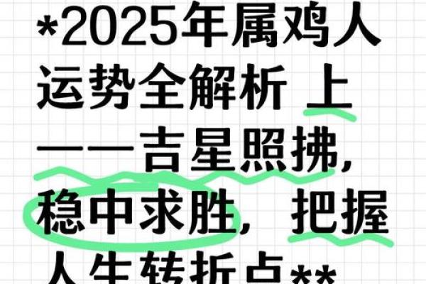 2025年属鸡运势详解运程预测与吉凶分析