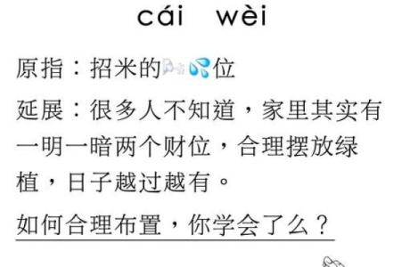 横财风水财位，财位并非要养鱼