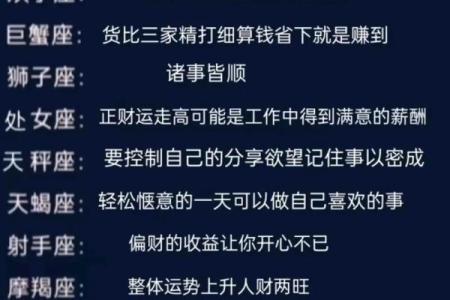 12生肖星座运势完整版