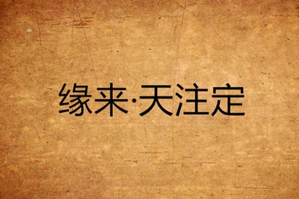 缘分是天注定姓名配对 缘份真的是天注定的-？