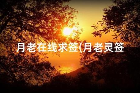 月老灵签姻缘签 今日适合求姻缘吗