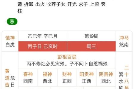 今日农历黄历查询
