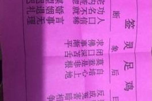 鸡足灵签解签68签全解
