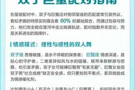 白羊座三区与双子巨蟹座的星座配对