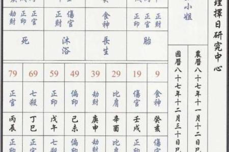 大运八字排盘分析
