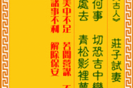 车公灵签第四十九签：不明莫要与他真