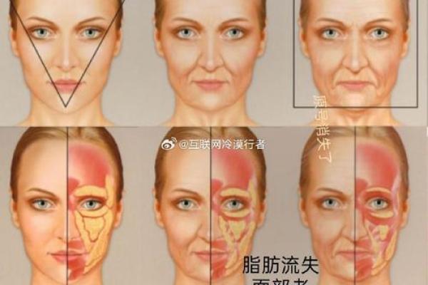 面部衰老八字图