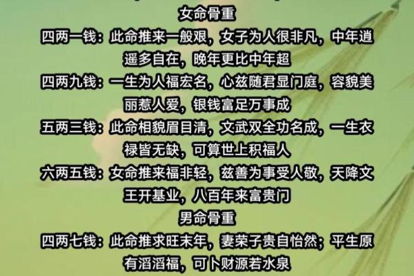 称骨算命六两女命好吗