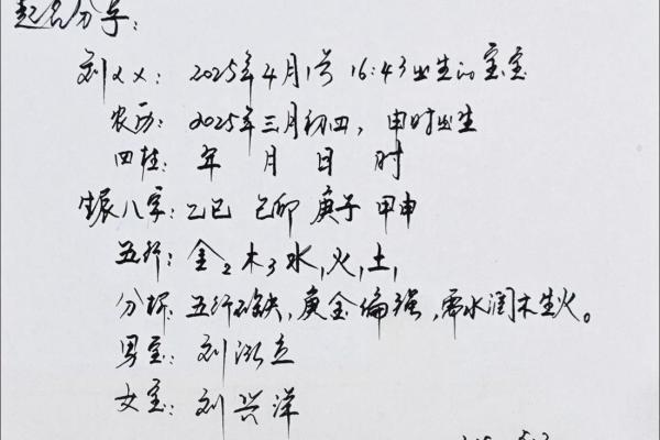 生辰八字免费起名
