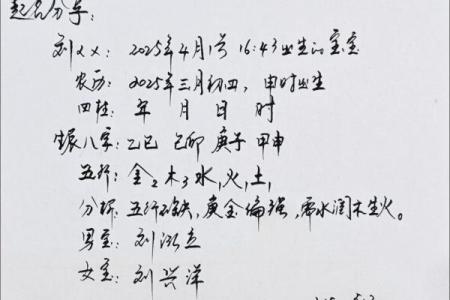 生辰八字免费起名