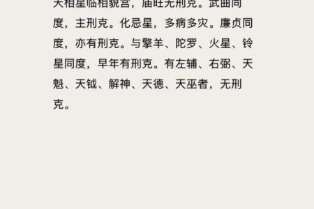 相貌宫紫薇斗数