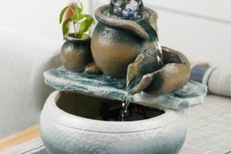 风水摆件：树脂流水喷泉是什么样的-